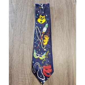 Steven Harris Novelty Mask Carnival Mardi Gras Tie